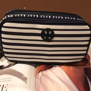AUTHENTIC TORY BURCH LARGE TWIN COSMETICS CASE